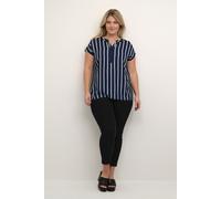 KAFFE CURVE Ärmellose Bluse KCsida 44, Midnight Marine/Chalk Stripe 44