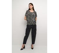 Ärmellose Bluse Loose fit Black/Turtledove Leaf Print black white EU 36 / UK 8