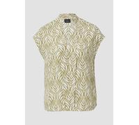 s.Oliver BLACK LABEL Relaxed Fit Blusentop aus reiner Viskose in Gruen, Größe 40