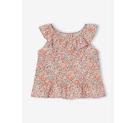 Ärmellose Bluse mit Print Mädchen Baby Gr. 68 von vertbaudet