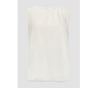 Ärmellose Bluse mit Rundhals-Ausschnitt und Raffung 32 creme 2151130.0200.32