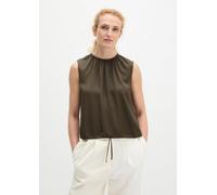 Ärmellose Bluse mit Tunnelzug relaxed braun 46