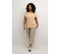 Ärmellose Bluse Regular fit Feather Gray / Melon Stripe beige EU 50 / UK 22