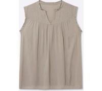 Ärmellose Bluse sesam 54