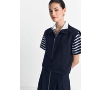 Jerseyweste RICHROYAL, Damen, Gr. M, midnight blau, Jersey, Obermaterial: 71% Polyester, 23% Viskose, 6% Elasthan, gerade normal, Westen, Jersey, mit Metallreißverschluss (45706044-M) midnight blau