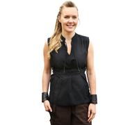 Ärmellose Mittelalter-Bluse Levke, schwarz