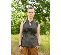 Ärmellose Mittelalter-Bluse olivgrün "Levke"