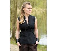 Ärmellose Mittelalter-Bluse schwarz "Levke"
