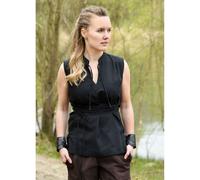 Ärmellose Mittelalter-Bluse schwarz "Levke" M