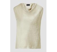 Ärmellose Satinbluse mit Wasserfall-Ausschnitt 48 Beige 2164276.8061.48