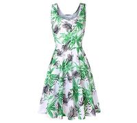 Ärmellose Sommerkleider Kurz Strandkleider Damen Kleider Sommer Kurzes Kleid A Linie Sommerkleid Blumenkleid Minikleid Mit Blumenmuster Strandkleid Freizeitkleider Luftige Shirtkleider Hängerkleid L