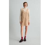 Ärmelloses Cordkleid A-Shape beige S