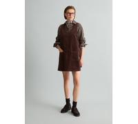 Minikleid MARC O'POLO DENIM "aus Baumwoll-Stretch", Damen, Gr. M, Normalgrößen, espresso braun, Obermaterial: 98% Baumwolle, 2% Elasthan, unifarben, relaxed fit kurz, normaler Saum, Kleider Minikleid