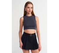 Ärmelloses Crop-Top aus Baumwoll-Jersey L