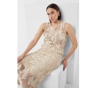 Ärmelloses Häkel-Top mit floralem Muster creme 38