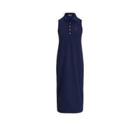 Ärmelloses Polokleid aus Baumwollstretch XS Blue