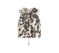 Blusentop MARC O'POLO "aus LENZING™ ECOVERO™", Damen, Gr. 34, dunkelgrau, Obermaterial: 100% Viskose, bedruckt, regular fit normal, Rückenausschnitt, Blusen Blusentop (24244165-34) dunkelgrau