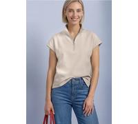 Ärmelloses Shirt im Silk-Look mit Zipper