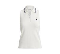Ärmelloses Slim-Fit Racerback-Poloshirt S White