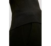 Ärmelloses Stricktop mit Rippstruktur schwarz 34