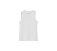 Ärmelloses T-Shirt weiß aus Rippstoff mit Polo Club Logo M
