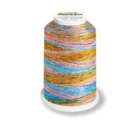 Aero-Flock 9120 und 9121 Miniking 1000m - Uni Multicolor Overlockgarn Bauschgarn für dehnbare Nähte, Nähgarn (Opal)