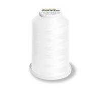 Aero-Flock 9120 und 9121 Miniking 1000m - Uni Multicolor Overlockgarn Bauschgarn für dehnbare Nähte, Nähgarn (Weiß)