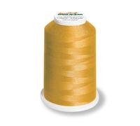 Aero-Flock 9120 und 9121 Miniking 1000m - Uni Multicolor Overlockgarn Bauschgarn für dehnbare Nähte, Nähgarn (Gold)