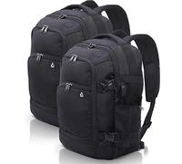 Aerolite 40x30x20cm Ryanair & Wizz Air Rucksack in maximaler Größe, für Handgepäck zugelassen, Reisetasche, leichte Umhängetasche, Flugrucksack mit YKK-Reißverschlüssen 2er-Set