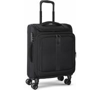 Aerolite 55x40x23 Erweiterbar Handgepäck Koffer, 4 Räder | Für Lufthansa, Eurowings, SunExpress & Wizz Air Priorität, Leicht, Trolley, Schwarz