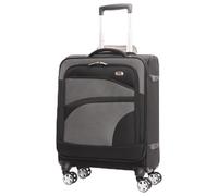 Aerolite Erweiterbar 55x40x20 bis 55x40x23 Handgepäck Koffer, 4 Rollen | Für Lufthansa, Eurowings, Ryanair, Condor, SunExpress & TUI, 55x40x20cm erweiterbar auf 55x40x23cm, Leicht, 4 Rollen, Schwarz