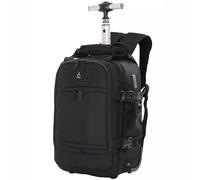 Aerolite Ryanair Rucksack mit 2 Rollen, Kabinengepäck, zugelassen, ausziehbarer Griff, Reisegepäck, 40 x 20 x 25 cm, Reisetasche, Schwarz 2024, 40x20x25 cm, Rucksack