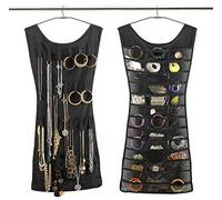 Aeromdale Large Jewelry Holder Organizer Black Storage Schmuck - Dress Holder Schmuckhalter Ringe, Schmuckschrank, Tür Ohrringe, All In One Gift