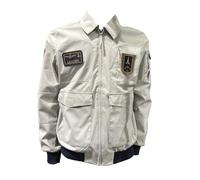 Aeronautica Militare AB3049 Pilot-Jacke für Herren, Motiv: Pfeile Tricolori aus technischem Gewebe, Eis, XL