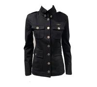 Aeronautica Militare AF490D Damen Militär Jacke Sweatjacke Blazer Jacke, Schwarz , M