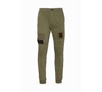 Aeronautica Militare Anti-G PF743 Camouflage Herren Bermuda Sweathose Cargohose, 07242 Armeegrün, S