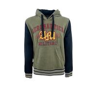 Aeronautica Militare FE1933 Sweatshirt mit Kapuze Special Edition Herren Strick Cardigan, Algengrün - Schwarz, M
