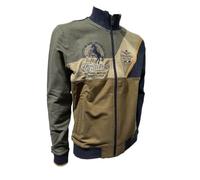 Aeronautica Militare FE2057 Herren-Sweatshirt mit Reißverschluss, 94683 Dark Olive, L