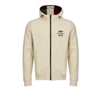 Aeronautica Militare Full-Zip FE2078 Herren-Sweatshirt mit abnehmbarer Kapuze, Pullover, Strickjacke, 73078 Eis, XXXL