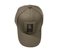 Aeronautica Militare HA1228 Tricolori Herren-Mütze, mit Visier, Baseball, Wollmischung, Dark Olive, One size