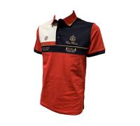 Aeronautica Militare Herren-Poloshirt Color-Block bestickt 251PO1867P173 8057630432543 -, 94646 Rot-Blau, XXL