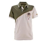 Aeronautica Militare Herren-Poloshirt, grün, 251PO1858P173, Weiß, XL
