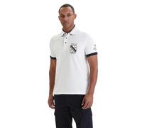Aeronautica Militare Herren-Poloshirt mit Abzeichen mit dreifarbigen Pfeilen 261PO1915UP00191 8057630728646-4XL, Weiß, XXL