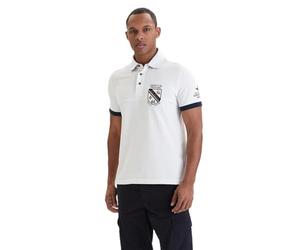 Aeronautica Militare Herren-Poloshirt mit Abzeichen mit dreifarbigen Pfeilen 261PO1915UP00191 8057630728646-4XL, Weiß, XXL