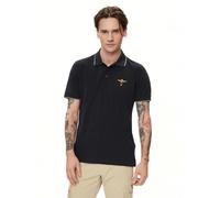Aeronautica Militare Herren-Poloshirt PO1308 aus Baumwoll-Piqué - S, marineblau, Small