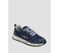 Aeronautica Militare Herren-Sneaker mit bedruckter Sohle 251SC276CT3332 8057630449381 -, Marineblau 08184, 42 EU