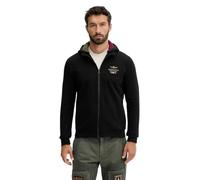 Aeronautica Militare Herren-Sweatshirt mit abnehmbarer Kapuze 252FE2078UF00662, Schwarz , XXXL