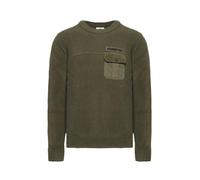 Aeronautica Militare MA1573 Herren-Pullover mit Rundhalsausschnitt, aus Baumwolle, Sweatshirt, 07198 Olivgrün, Large