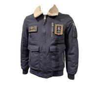 Aeronautica Militare Pilot AB3024 Herren-Jacke, gepolstert, dreifarbig, 08395 Midnight Blue, XL