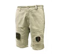Aeronautica Militare Pilota Anti-G BE216 Bermuda für Herren, verwaschenes Grün, Piloten-Shorts, Verwaschenes Grün, L